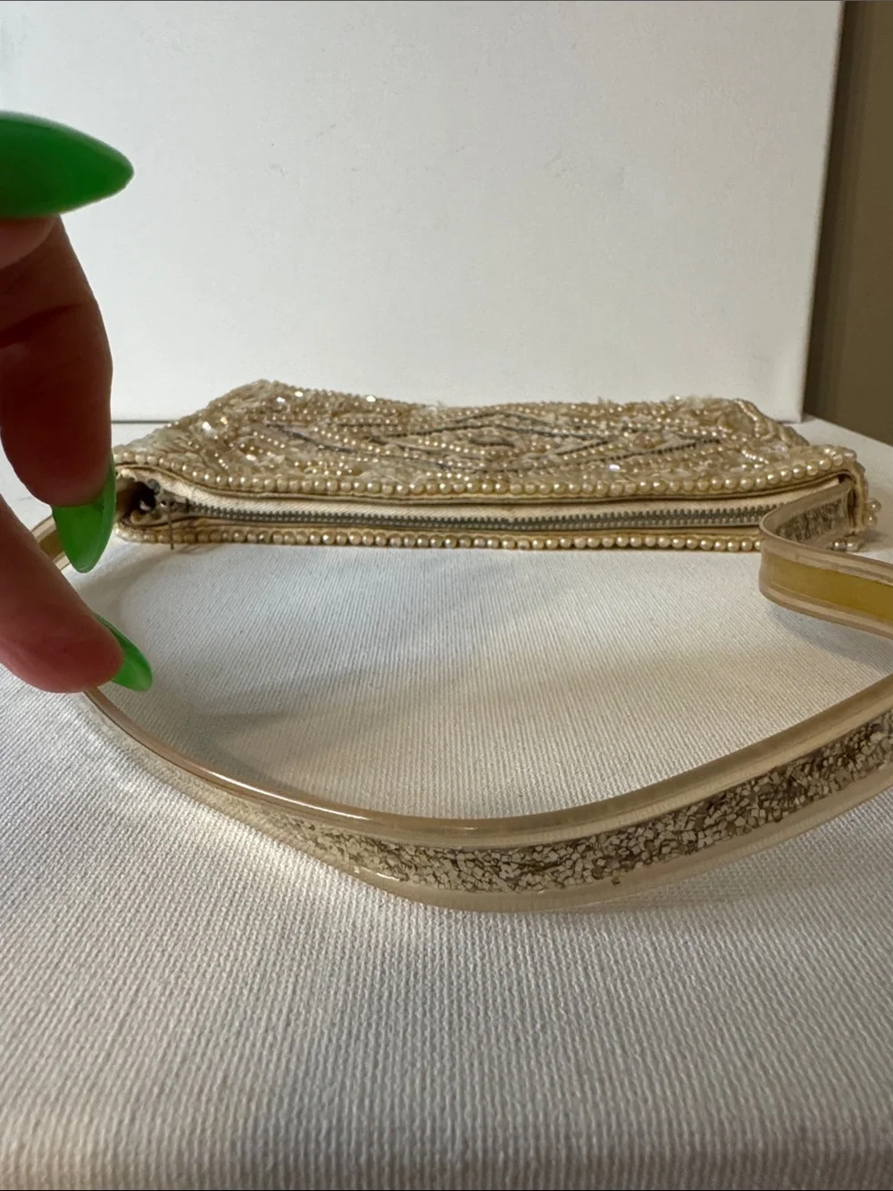 Vintage David's Import Beaded & Sequined Evening Clutch